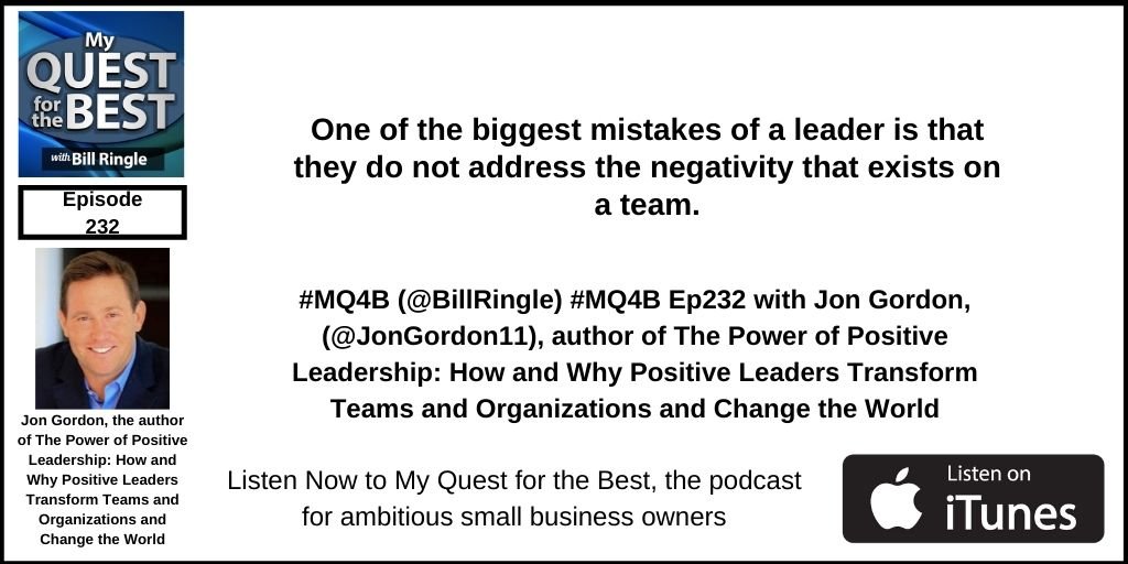 Twitter Ep232 Jon Gordon One of the biggest mistakes